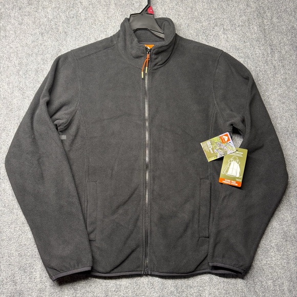 Ozark Trail Other - Ozark Trail Men's SMALL Polar Fleece Jacket BLACK Zip Front Mock Neck New